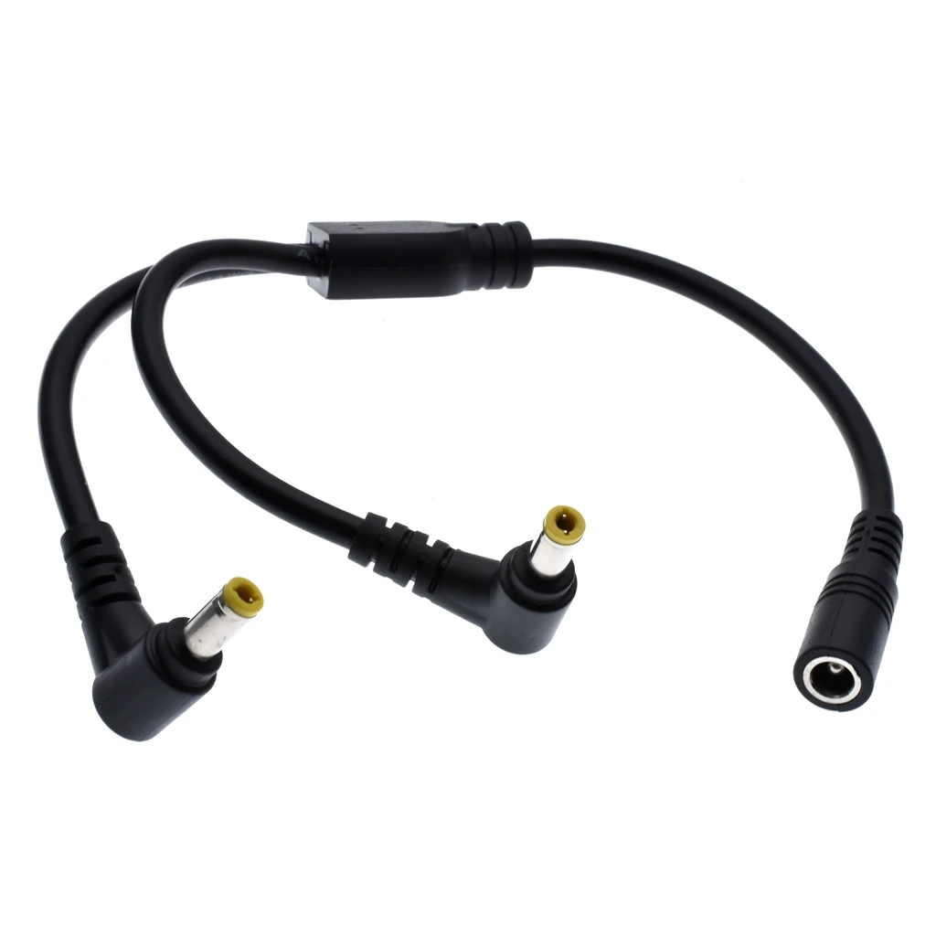 18AWG DC 5.5mm*2.5mm Power 2 Male to 1 Female Way Splitter Adapter Connector Plug Cable 12V For CCTV Camera LED Strip Light