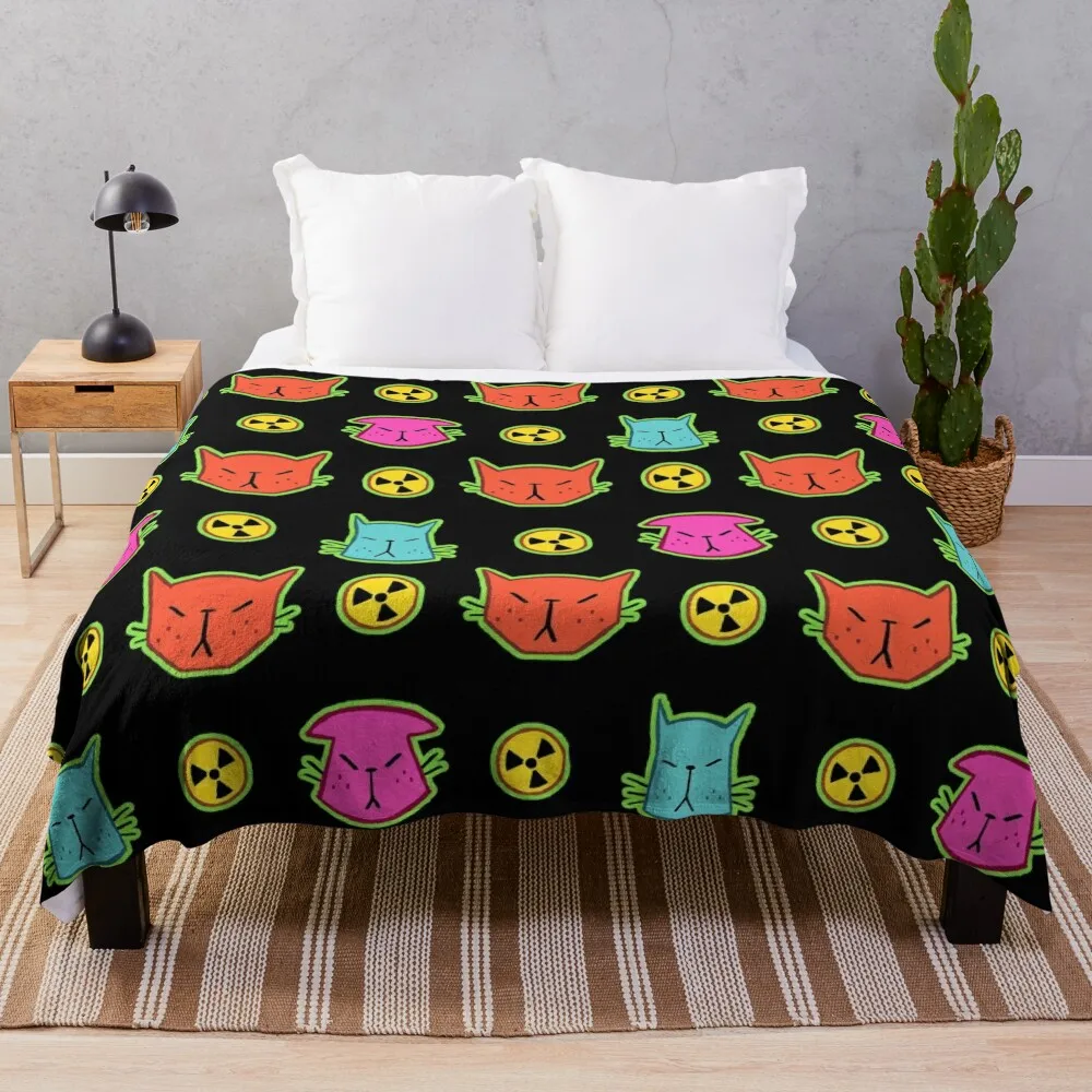 NUCLEAR CATS Throw Blanket Decoratives Decorative Throw Soft Blankets