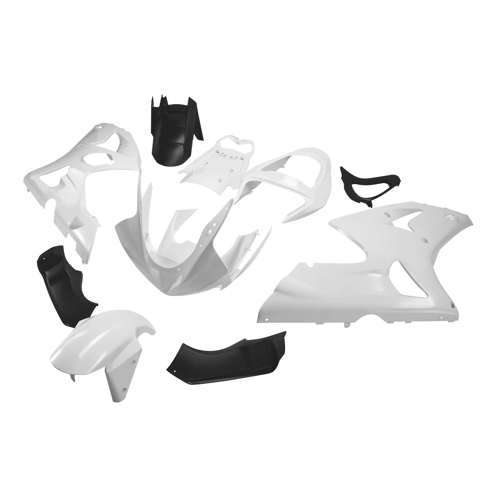 Unpainted Injection Cowl Bodywork Fairing Kit For KAWASAKI ZX6R 636 2003 2004 K3 K4 view 2
