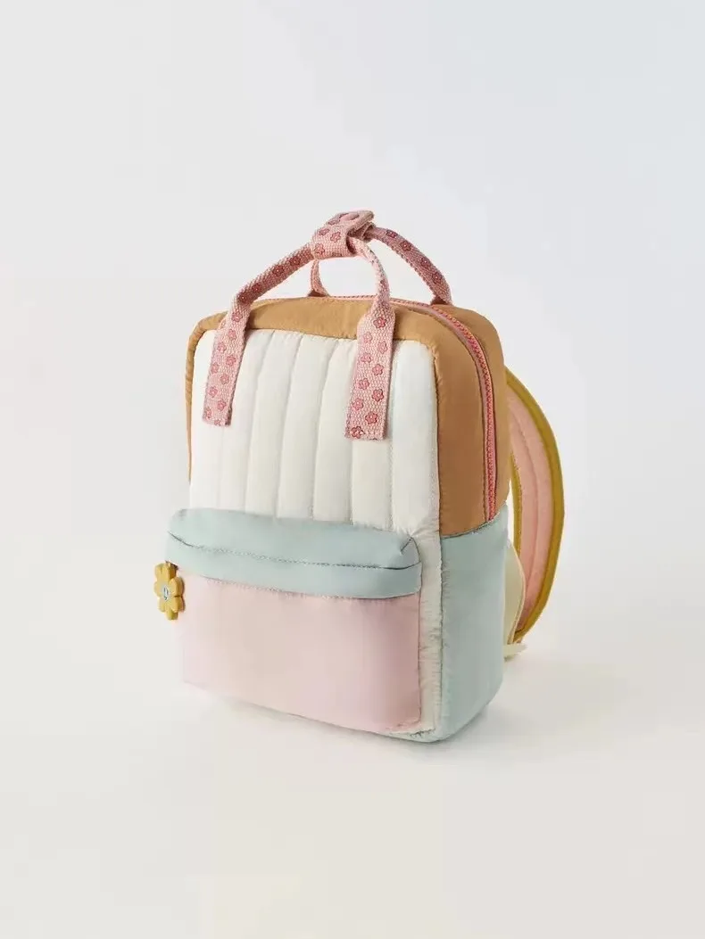 Leichter Kinderrucksack mit Niedlichem Sonnenblumen-Anhänger Buntes Design Schultasche für Mädchen Jungen Tragbare Kinder-Einkaufstasche – Detail 3