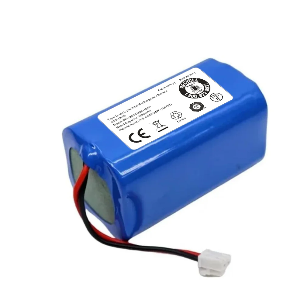 RVBAT850 14.4V 2600mAh 2-pole Li-ion Battery for Shark ION Robot R71/R85/RV761/RV1000S/RV700-N/RV850 Vacuum.