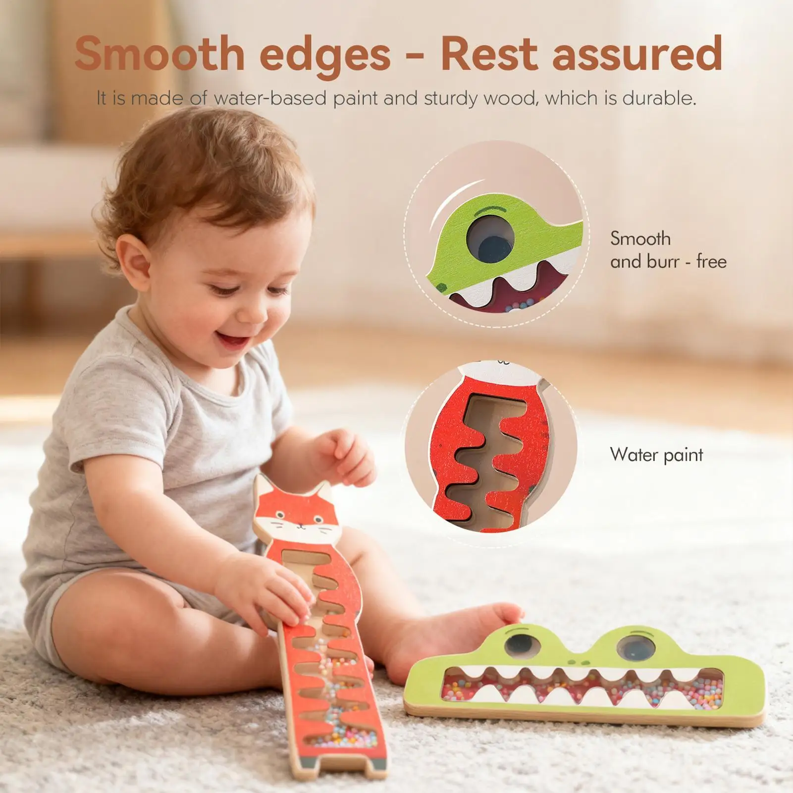 1Pc Rainmaker Musical Toy, Rain Stick Bell Hand Shaking Toy Montessori Sensory Toy Educational Baby Instrument Toy