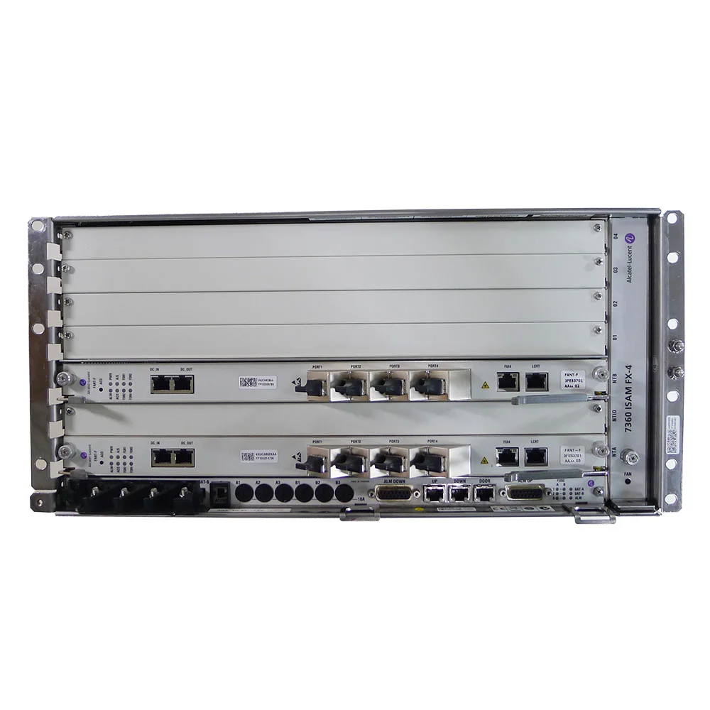 

Alcatel Lucent Bell OLT 7360 ISAM FX-4 with 2 FANT-F Control Board, 1 Power Board, Nokia Equipment, New