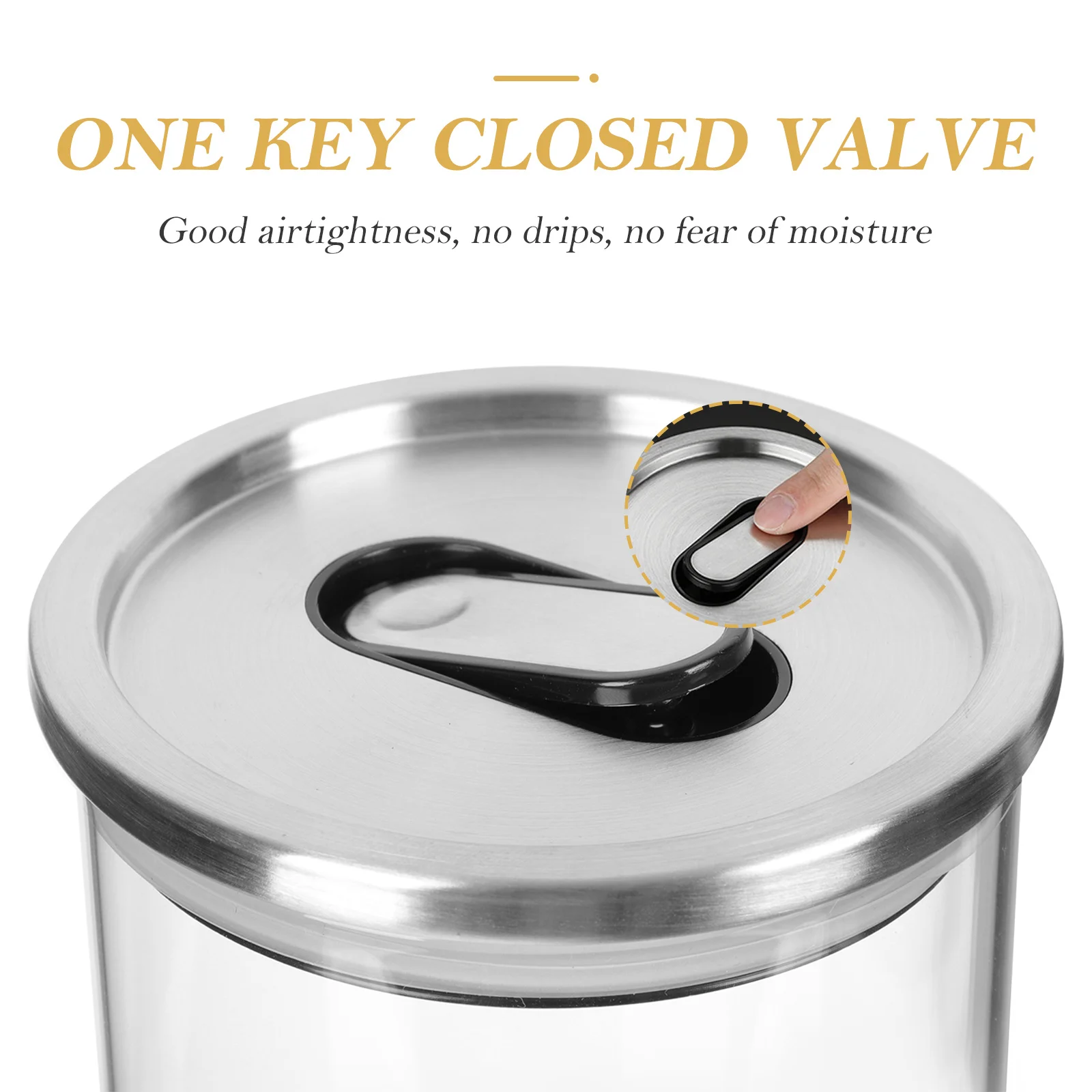 

1Pcs Kitchen Storage Jar Glass Container Sealed Food Canister Fresh-Keeping Bottle Food Organizer Fresh-Keeping Bottle