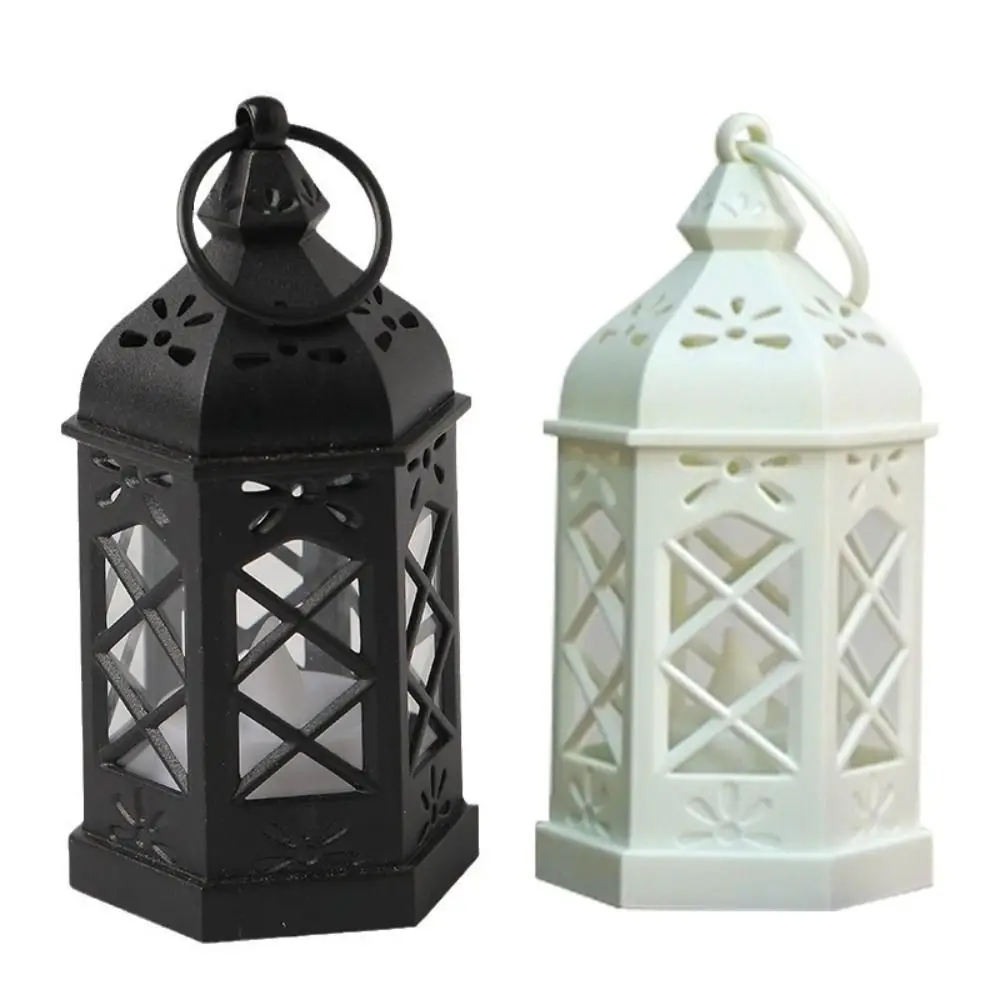 

Creative Plastic Retro Desktop Lamp Portable Creative Hexagonal Wind Lamp Small Candle Lamp Desktop Decoration