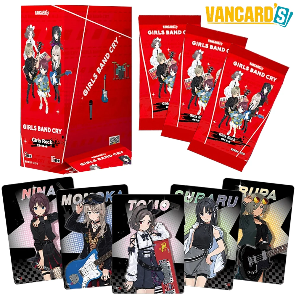 

New Genuine Vancard's Girls Band Cry Collection Card Japanese Music Theme Anime Classic Plot Card Boys and Girls Hobbies Gifts