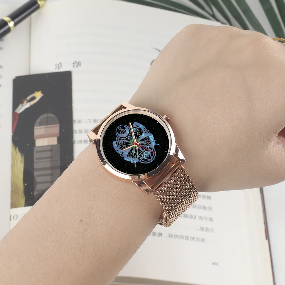 นาฬิกาข้อมือผู้ชาย ขนาด 45/38 มม. รุ่น Butterfly สีโรสโกลด์ ระบบควอตซ์ หน้าปัดโลหะผสม สายสแตนเลส ซิลิโคน และหนัง ใช้ได้ทุกวัน