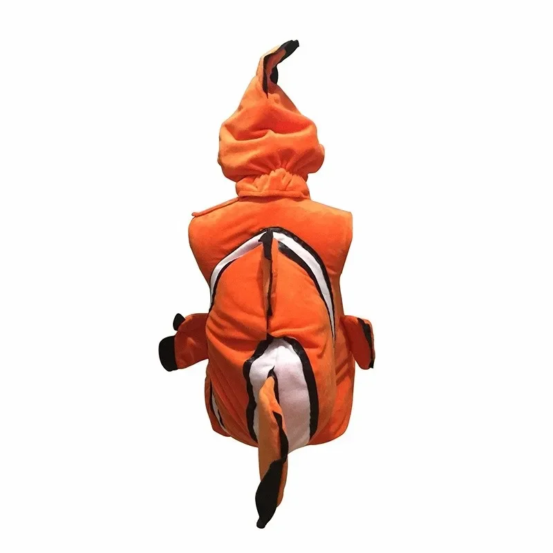 زي لعب الأدوار على شكل سمكة المهرج للأطفال الصغار، زي لطيف للمغامرة والعطلات، زي حفلات الهالوين، مجموعة بغطاء للرأس