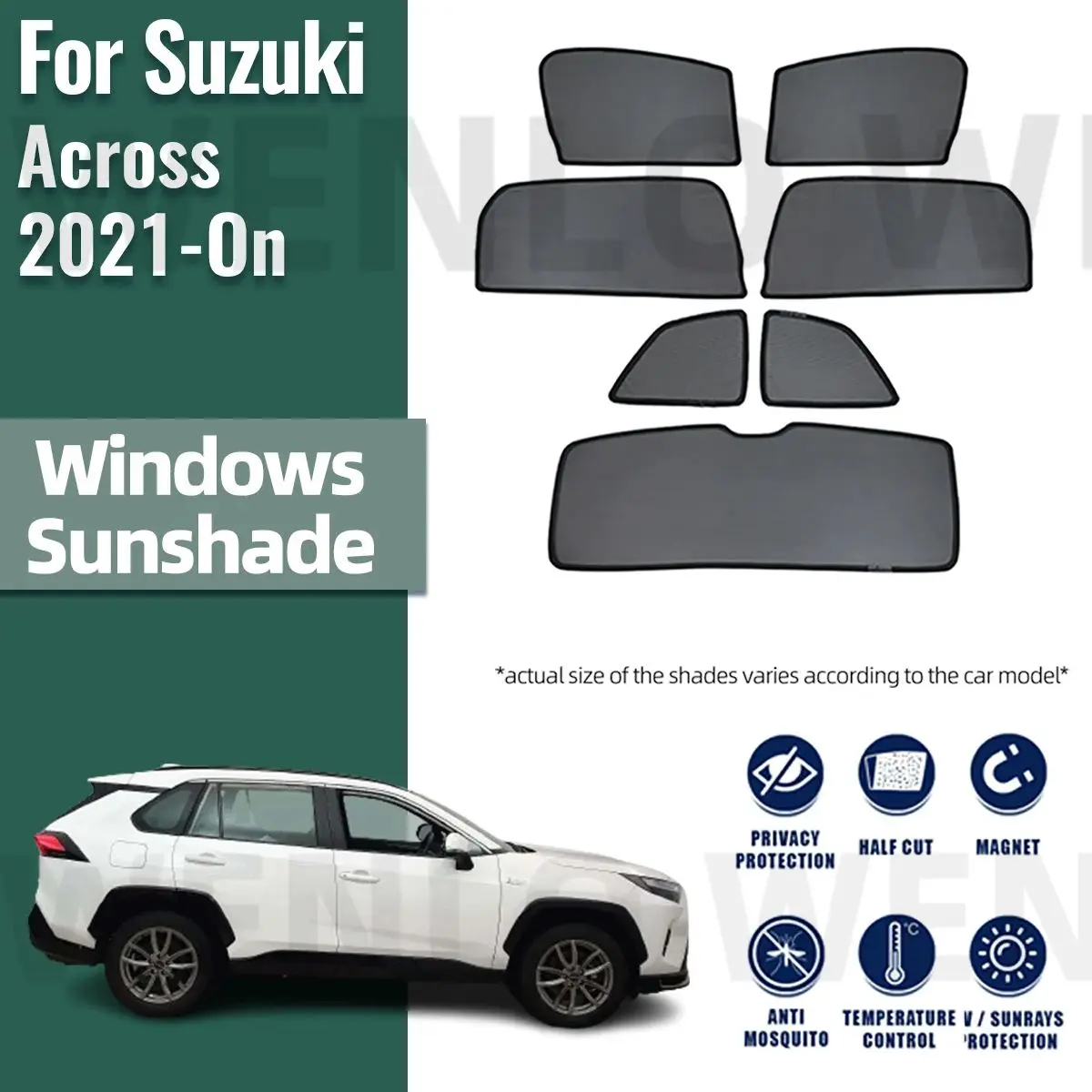 

For Suzuki Across 2021 2022 2023 2024 Magnetic Car Sunshade Shield Front Windshield Frame Curtain Rear Side Window Sun Shades