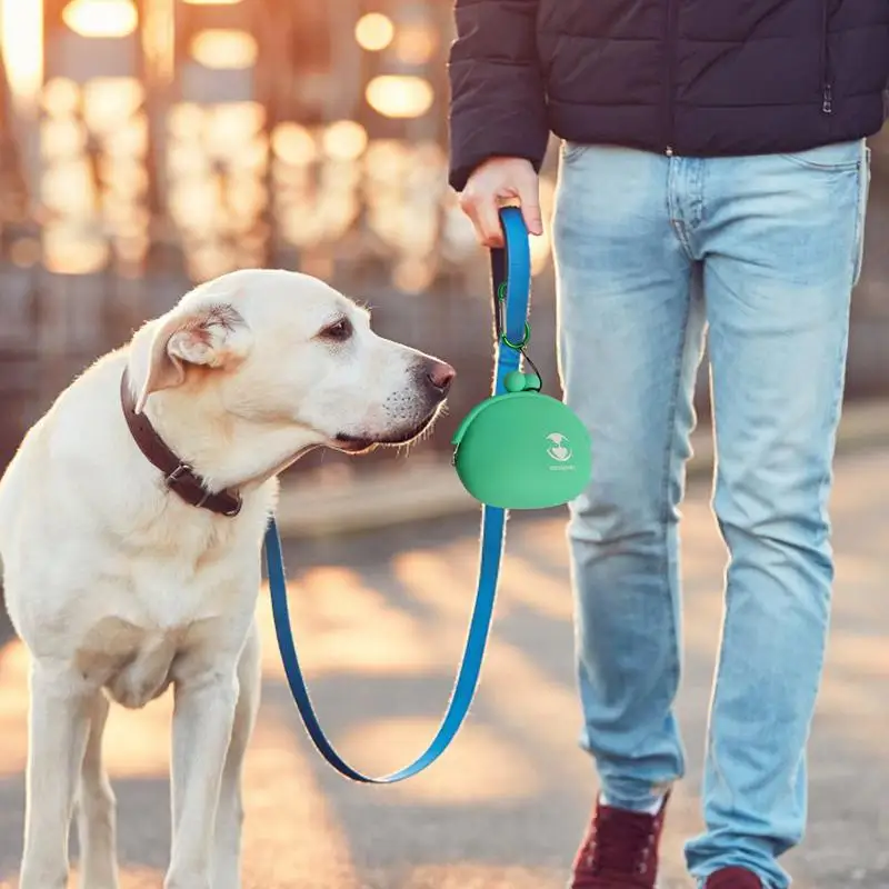 Dog Treat Pouch With Carabiner Silicone Dog Training Waist Bag Outdoor Portable Feeder Puppy Snack Pouch pet tools