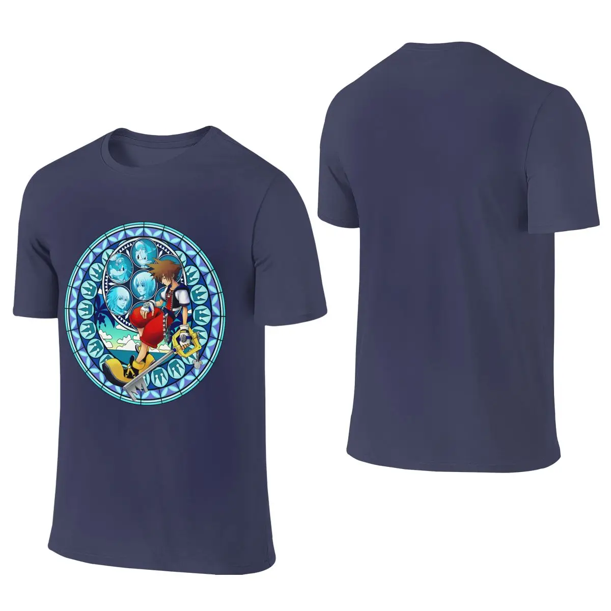 Kingdom Hearts - Sora S Dive To The Heart Stained Simple Reversible T-shirt Minimalist Artistic   Women's T-shirts