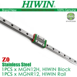 HIWIN MGN12H MGN12 Linear Guides Rail 150 200 250 280 300 320 330 350 370 400 480 450 500 550mm Genuine HIWIN MGN12H Block Z0