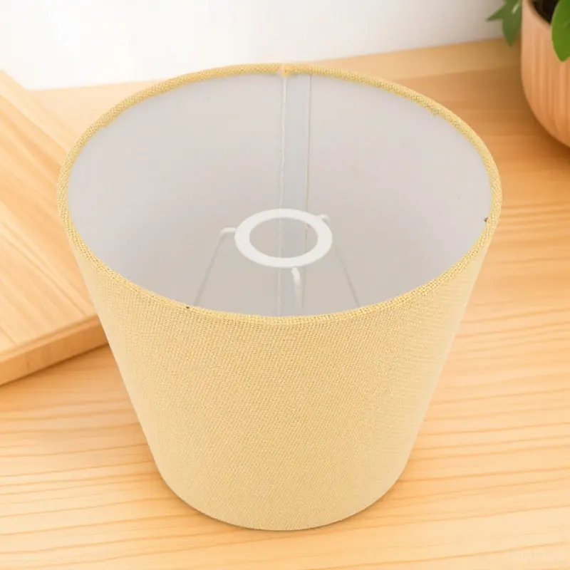 Small Lamp Shade E14 Base Vintage Drum Style Table Lamp Cover Indoor Light Shade for Desk Bedside Study Living Room Home Hotel