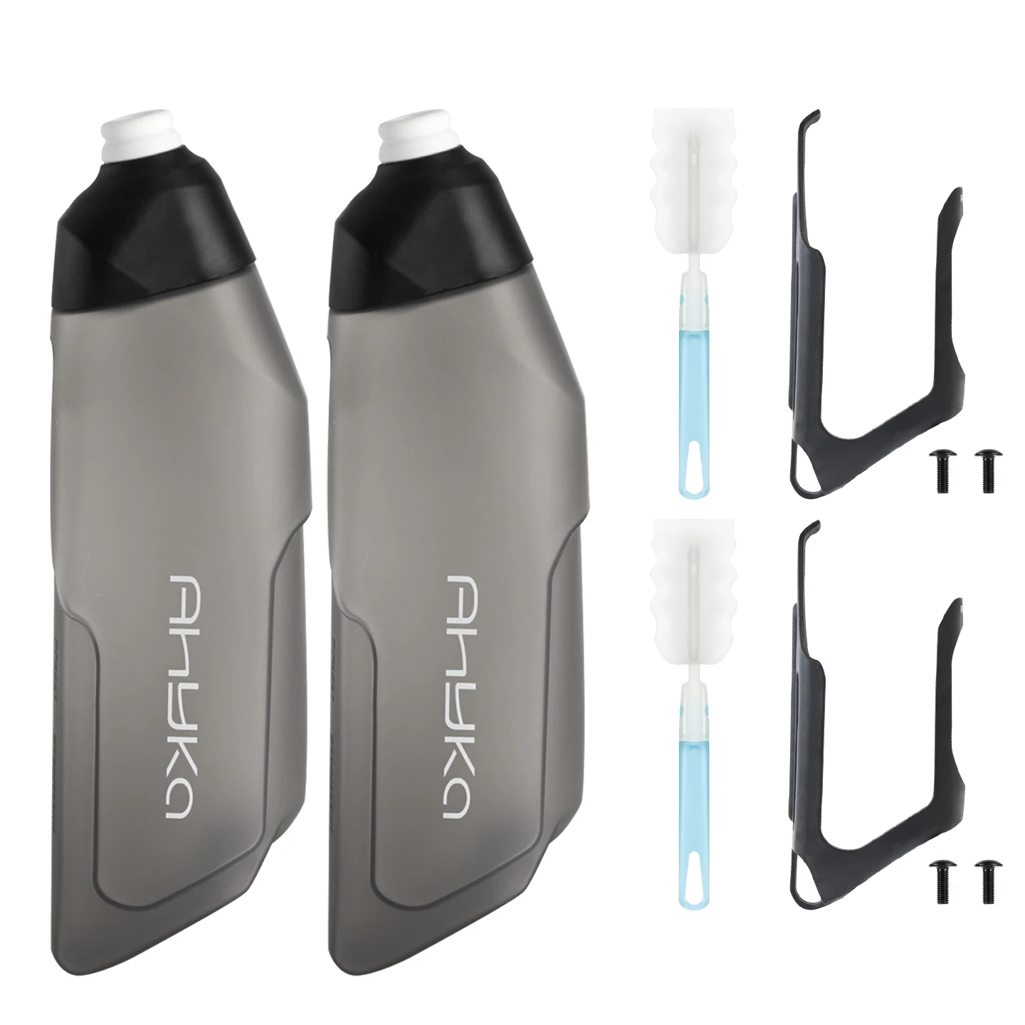 AhyKa Aerodynamische Fiets Waterfles Set 600ml Lichtgewicht Racefiets Fietsen Waterfles Knijp om Drinken Ontwerp