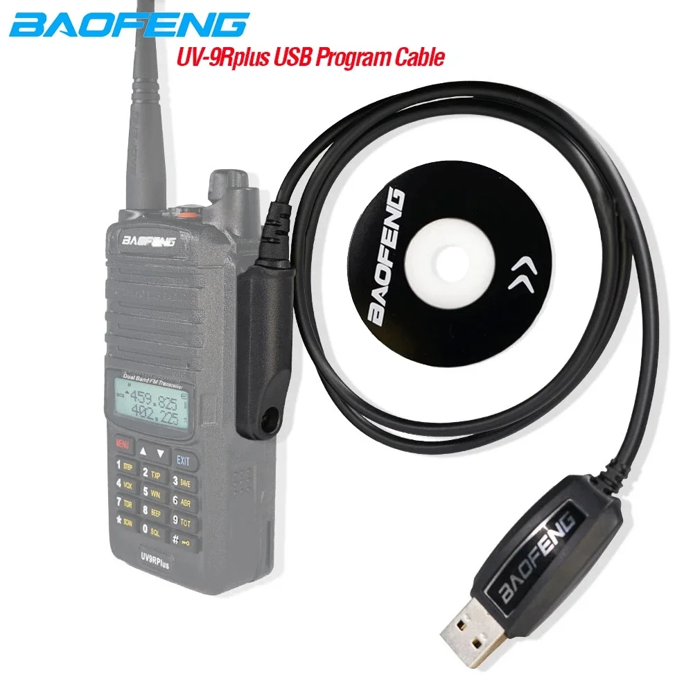 Original USB Programming Cable For Baofeng Ham Two Way Radio With Drive CD Software For UV9R Plus BF-9700 BF-A58 Walkie Talkie