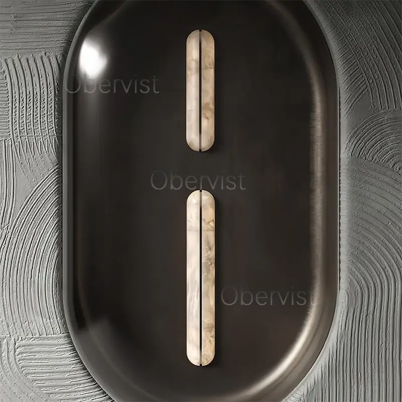 الحد الأدنى الإسبانية الطبيعية ندفة الثلج الرخام وحدة إضاءة LED جداريّة مصباح الحديثة الحد الأدنى ضوء غرفة المعيشة الفاخرة الممر إضاءة غرفة النوم #5