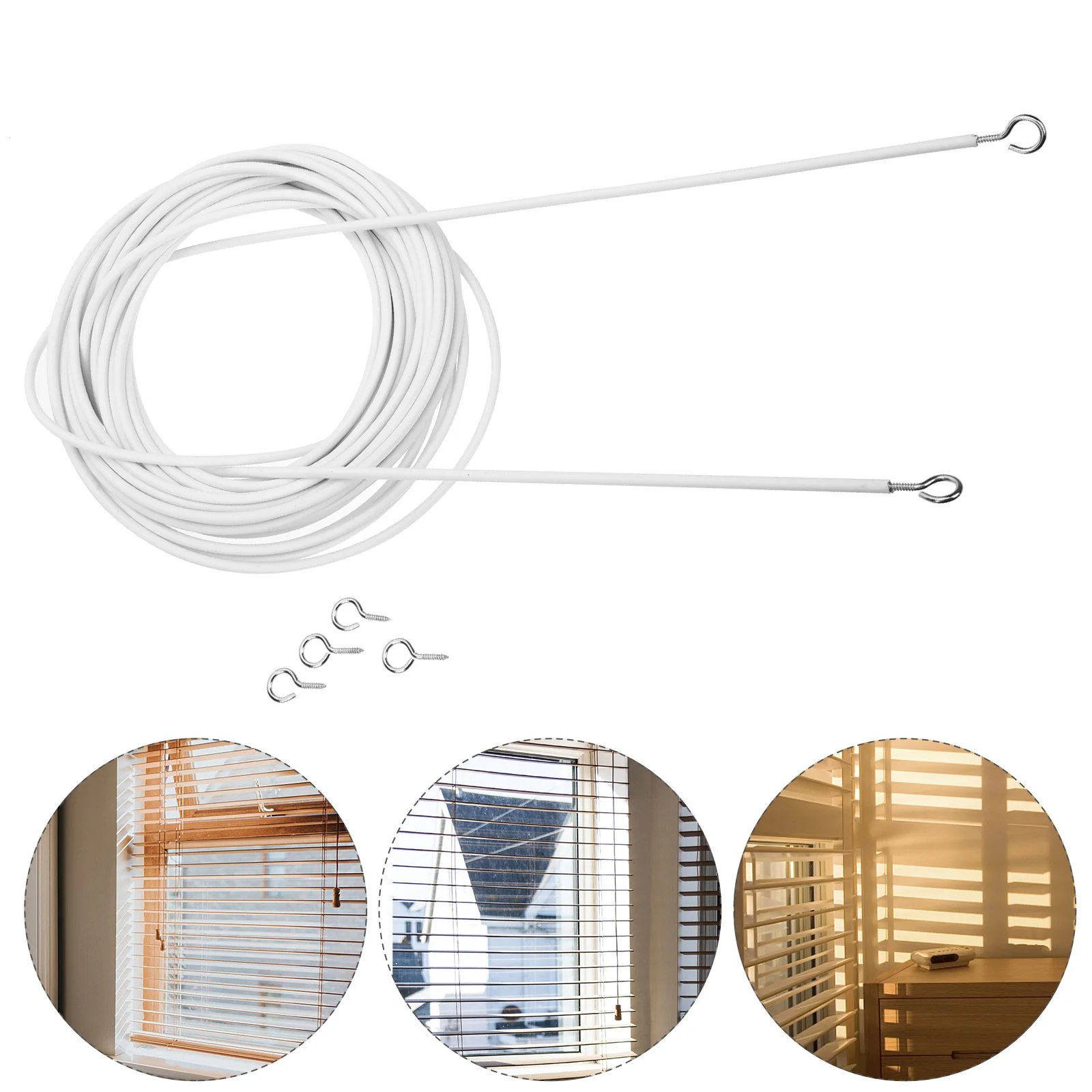 1 مجموعة الستار سلك نافذة حبل السنانير المسمار عيون نظام تعليق للستائر صور اكسسوارات الحديقة