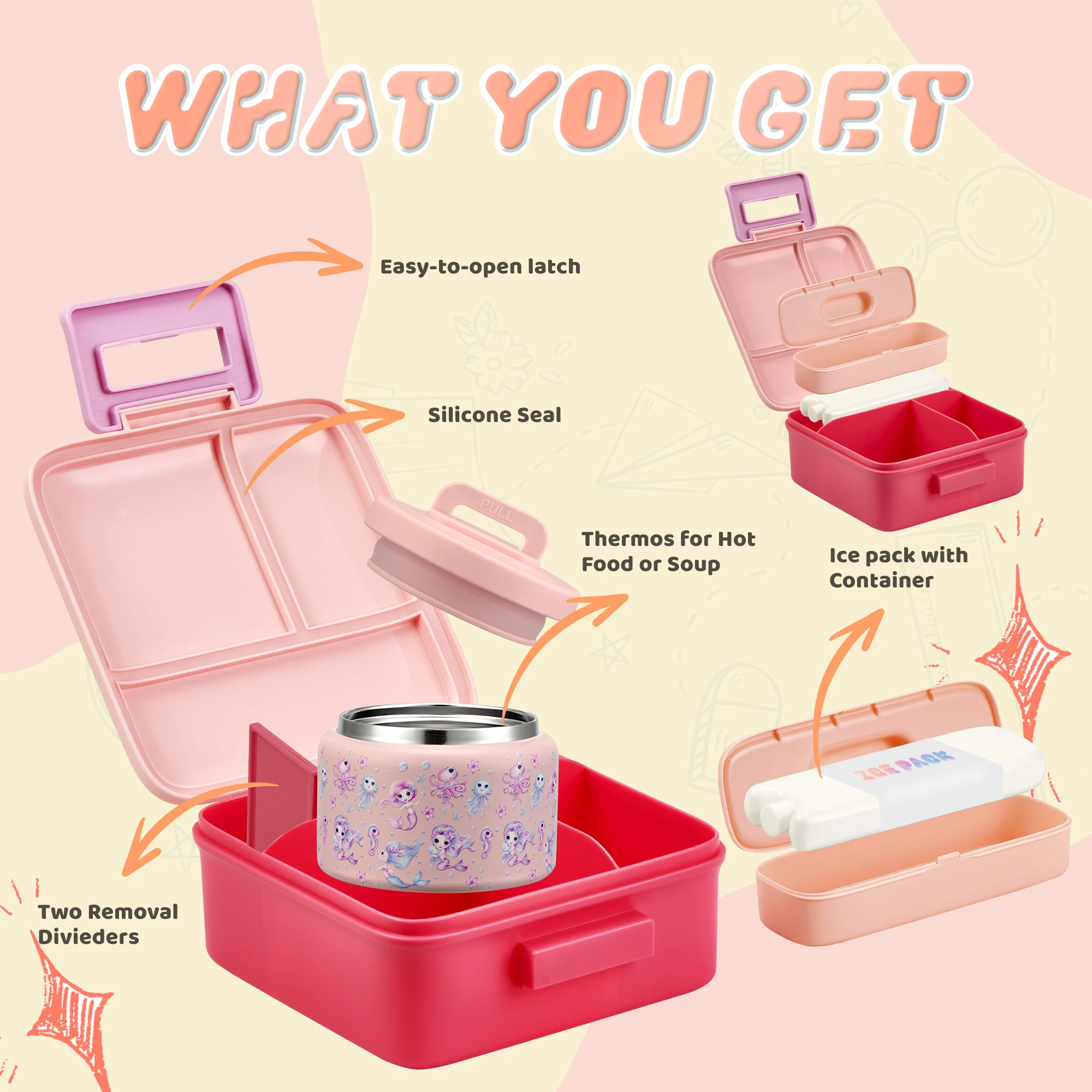 Fiambrera Bento para niños con - Mason Jar 8Oz reseña y precio