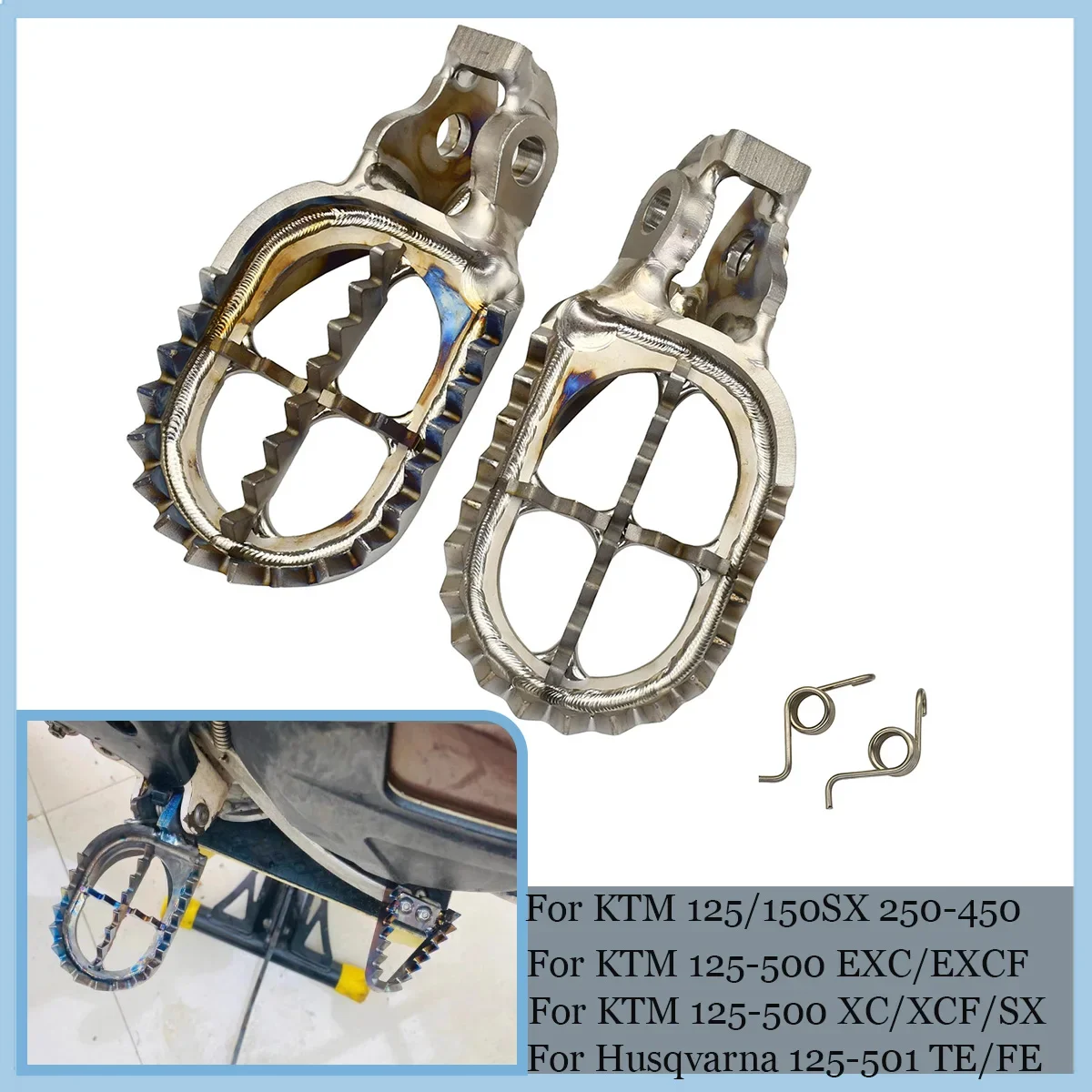 GasGas MC EX EC Husqvarna TE FE TX FX TC FC 250 300 350 Мотоциклетные Подножки Из Титанового Сплава TC4 Прочные Велосипедные ...