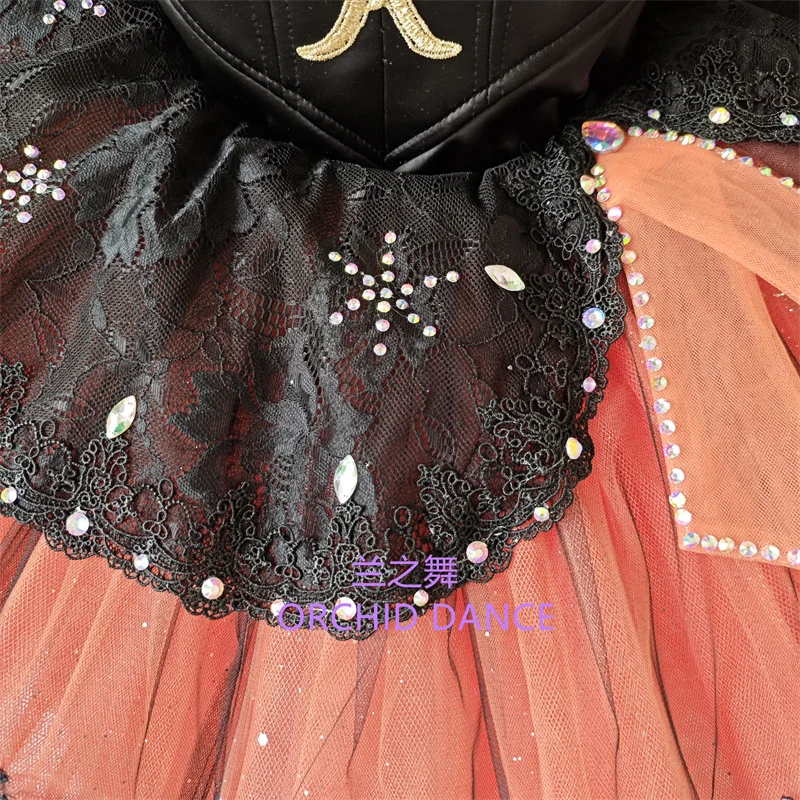 BT01567 전문 맞춤 사이즈 맞춤 색상 어린이 소녀 여성 성인 블랙 발레 튜튜 의상