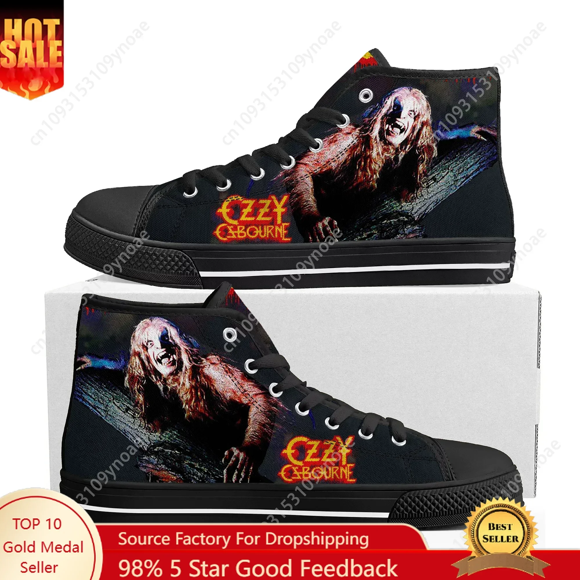 

Ozzy Rock Singer Osbourne High Top High Quality Sneakers Mens Womens Teenager Canvas Sneaker Casual Couple Shoes Custom Shoes