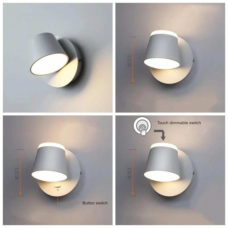 Bedside Wall Lamp for Bedroom, Hallway, Living Room and Hotel, Creative Stylish Minimalist Modern Nordic Reading Decorative Wall