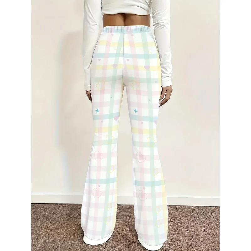 Geometric pattern printed wide-leg pants, suitable for daily casual wear of teenagers aged 7 to 16.