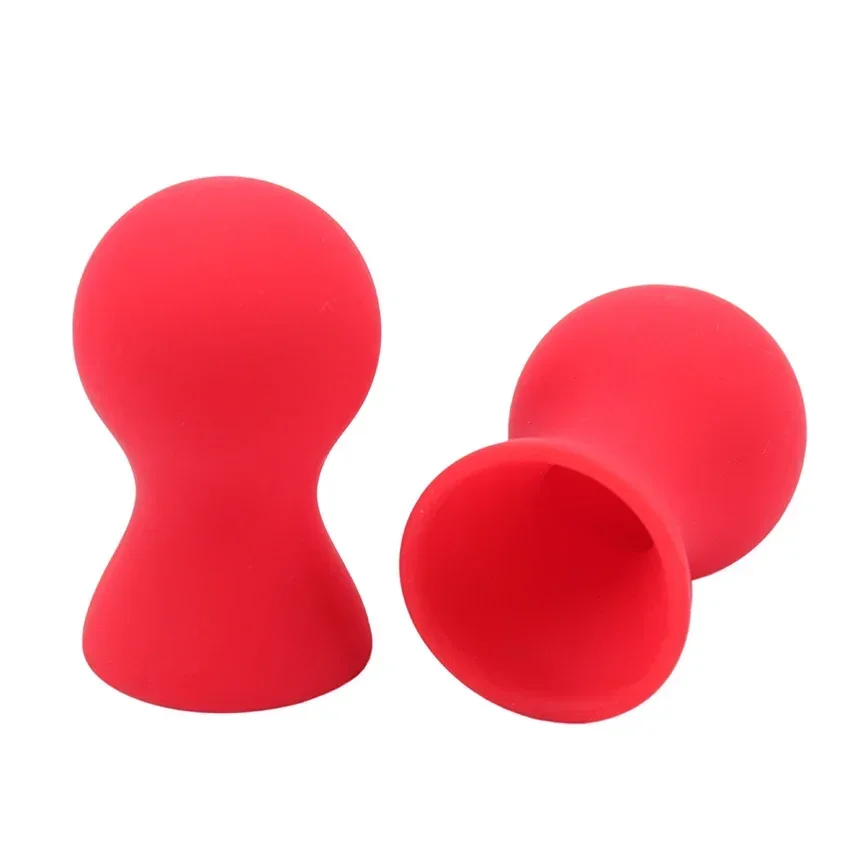 2PCS Silicone Nipple Sucker  Pump Suction Cup Breast Massager Clitoris Stimulator Sex Toys For Woman Couples