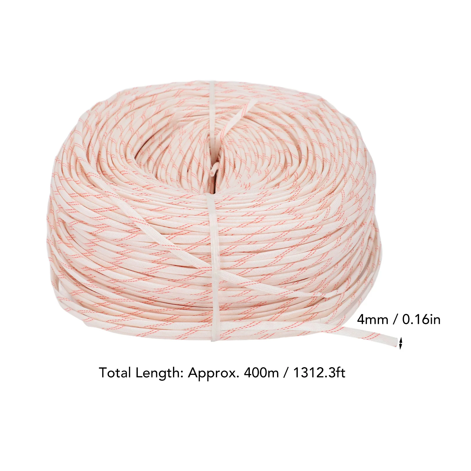 Mangas trenzadas de aislamiento, revestimiento de resina PE, fibra de vidrio, manguito blindado térmico para Cable, 400M de longitud, 4mm de diámetro interior