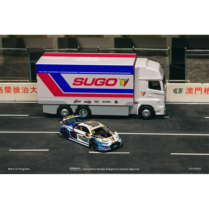 PreSale TW 1:64 LMS GT3 Evo II Audi R8 Macau GT Cup 2024 Sunrise SUGO مجموعة ألعاب دييكاست نموذج سيارة Tarmac Works