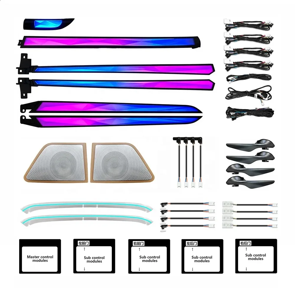 Newest Crystal Ambient Lighting Upgrade Kit for LEXUS ES 2018 - 2024 ES300H ES250 Interior LED Light Accessories Door Trim