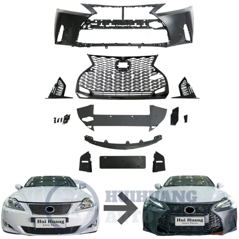 

Top Rank Car Body Kit for Lexus IS IS250 IS300 ISF 2006-2012 Year Upgrade 2021 Model with Bumpers Grilles