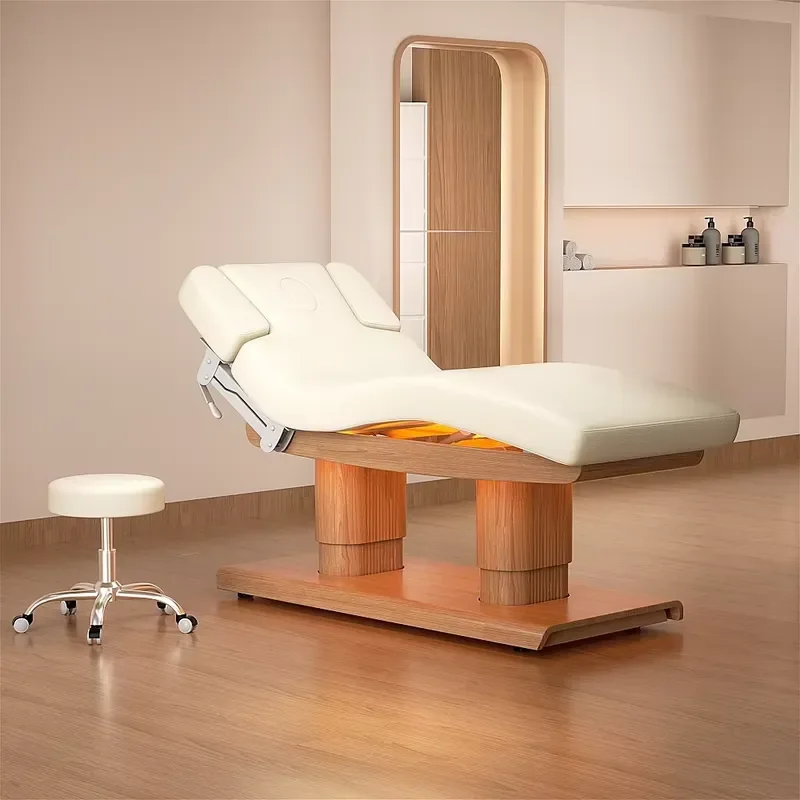 Full Electric Medical Spa Massage Table 4 Motor Heated Facial Beauty Bed Light Modern Home Hotel Outdoor Use