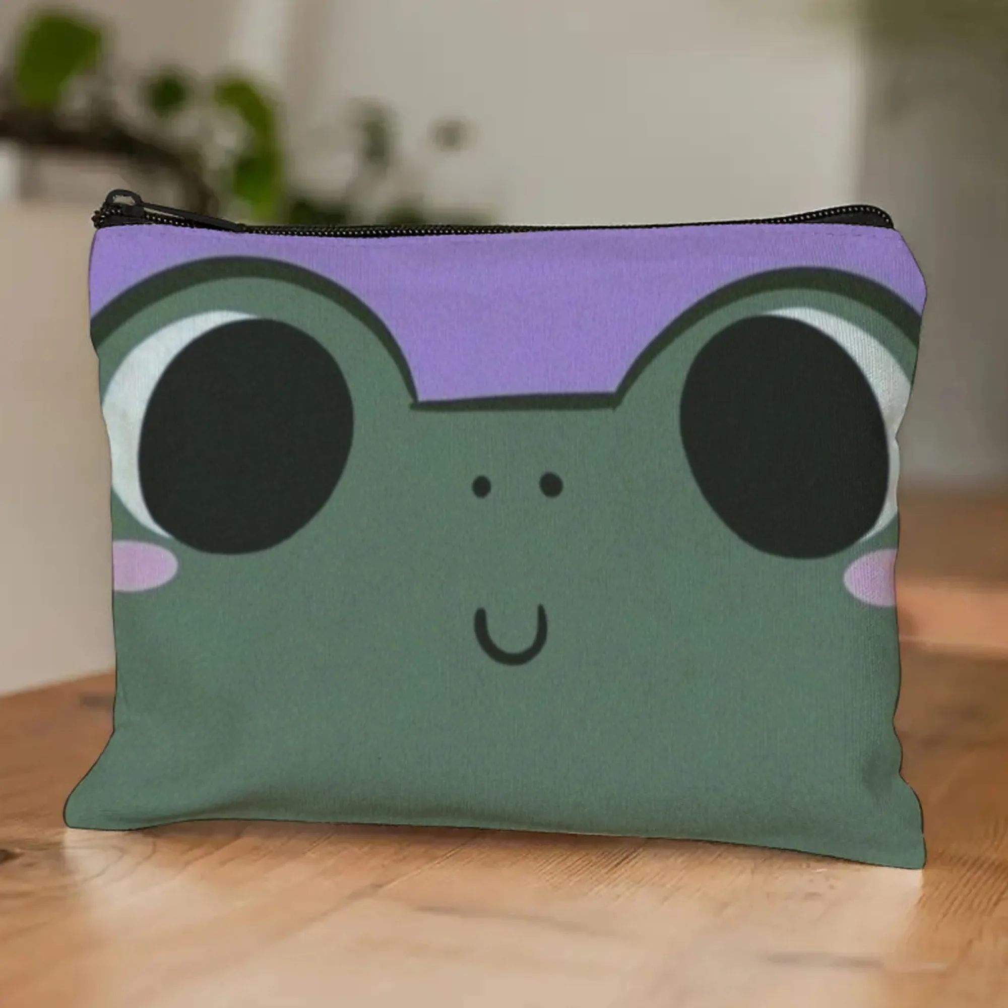 

Новинка 2023 года, женская милая лягушка с фиолетовым акцентом, косметичка с мультяшными животными, дорожный органайзер для туалетных принадлежностей для любителей развлечений