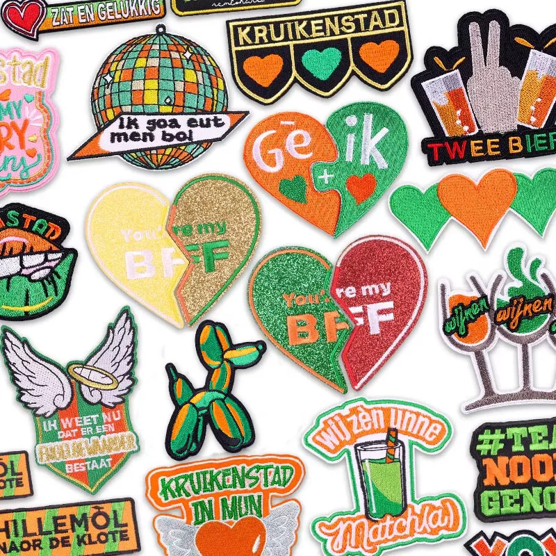 Stickerei Karneval Oeteldonk Patch Eisen auf Festival Feier Abzeichen für Kostüm Uniform niederländische Kruikenstad Party Souvenir Geschenk