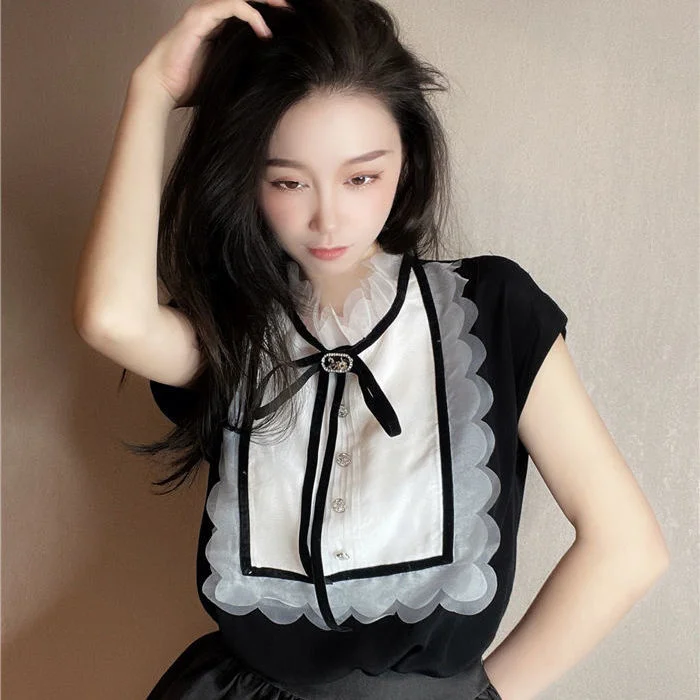 

Neck Short Sleeve T-shirt Women's 2023 Summer Top Fashion Vintage Clothes for Women Tops Shirts Blouses