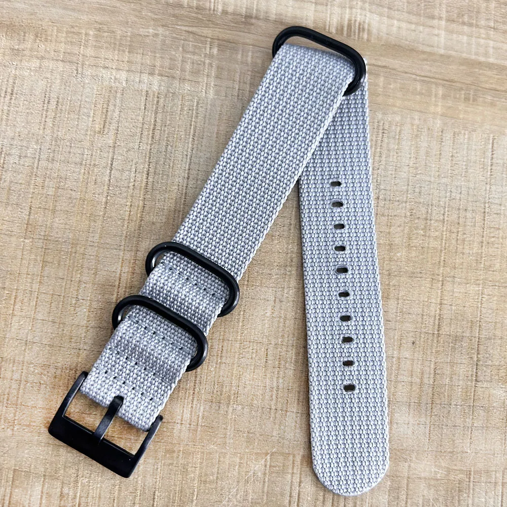 20mm/22mm Nylon Watch Strap with Steel Buckle