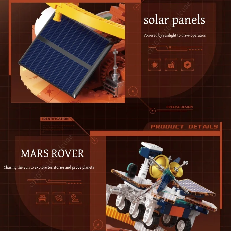 جاكي تجميع اللبنات الفجر الشمسية التحقيق سيارة صاروخ محطة الفضاء سلسلة نماذج لعبة تحصيل الحلي هدايا عيد الميلاد #5
