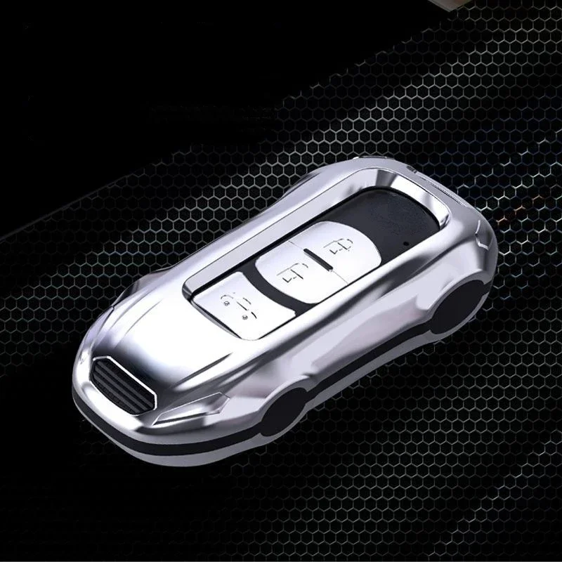 

For Mazda CX-4 Cx-5 Cx-9 ABS Silver Car Key Case Keyless Cover Key Shell Car Accessories