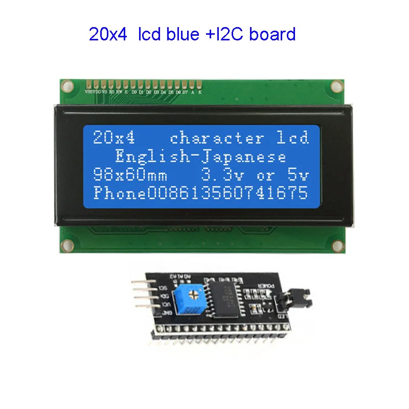 Imagem -05 - Módulo Branco do Painel de Exposição do Lcd Módulo do Caráter 20x4 Iic I2c 3.3v 5v 2004