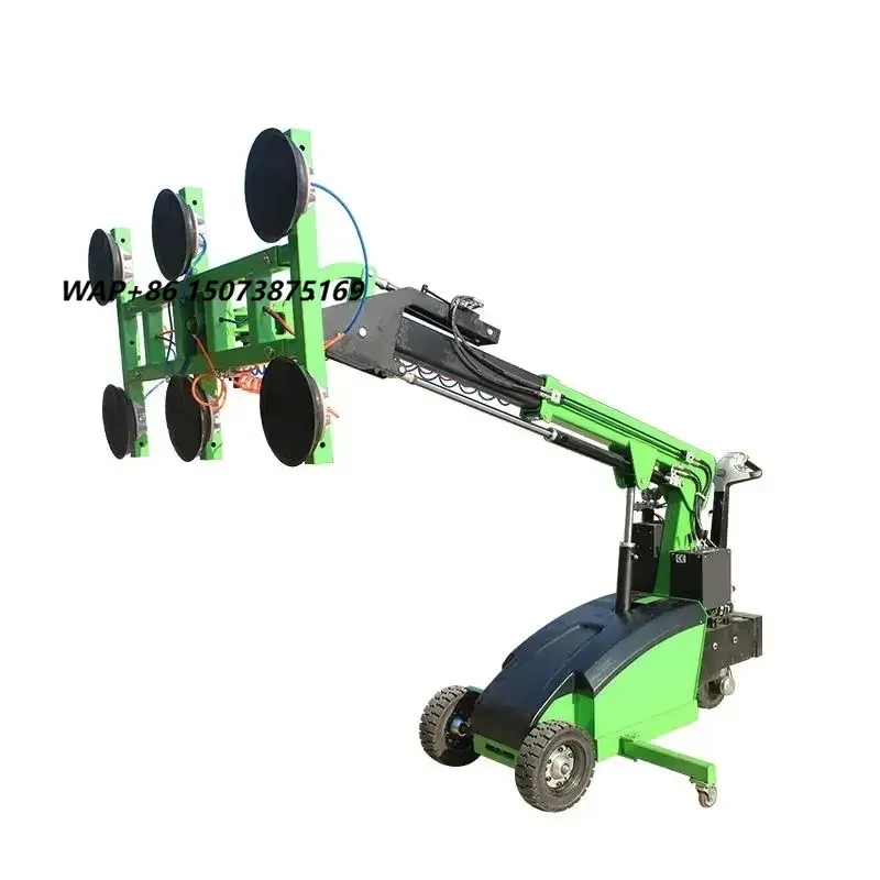 Window Installation Robot Servo-Electric Motor Vacuum Glass Lift Trolley Moving Handling Equipment