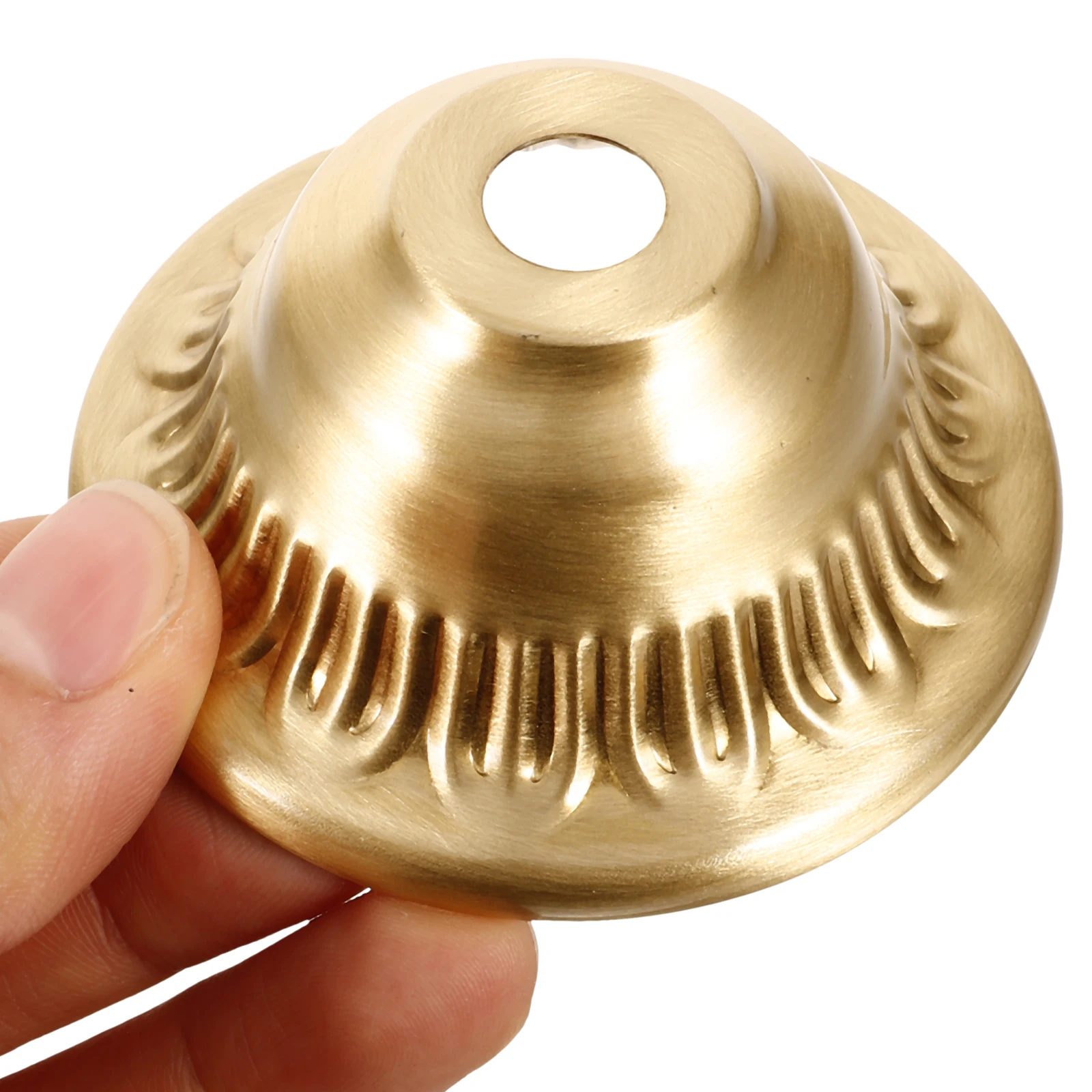 

Brass Lamp Finial Sturdy Base Replacement Fixture Semi-Enclosed Design Wear Resistant Lampshade Holder Modern Diy Light Holder