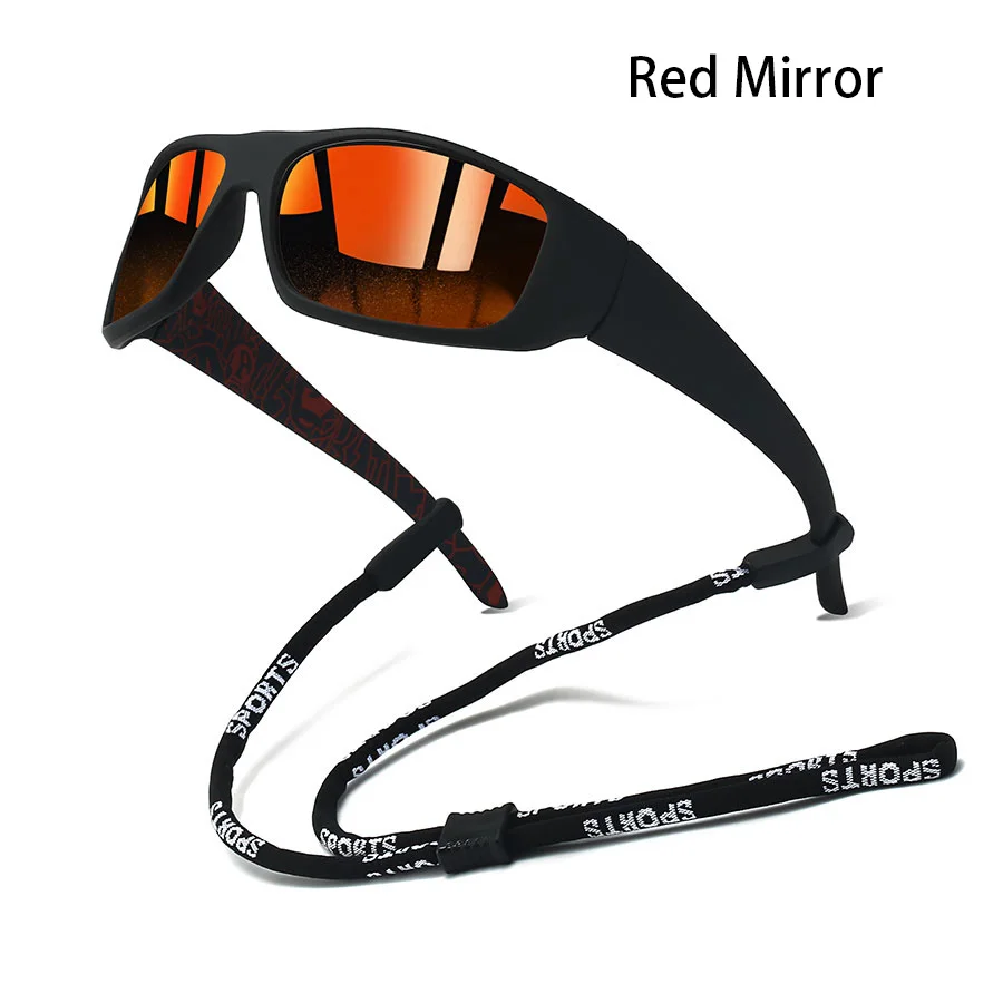 Modische Vintage-Sonnenbrille mit Kette für Männer und Frauen, zum Fahren, Angeln, Sport, Laufen, Bergsteigen, Schutzbrille – Detail 4
