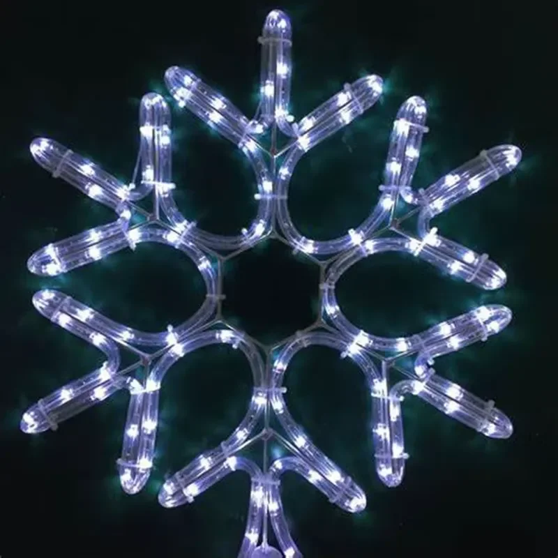 Festival Street Decoration LED Snowflake Lights Outdoor Holiday Lamp Pole Christmas Motif Light