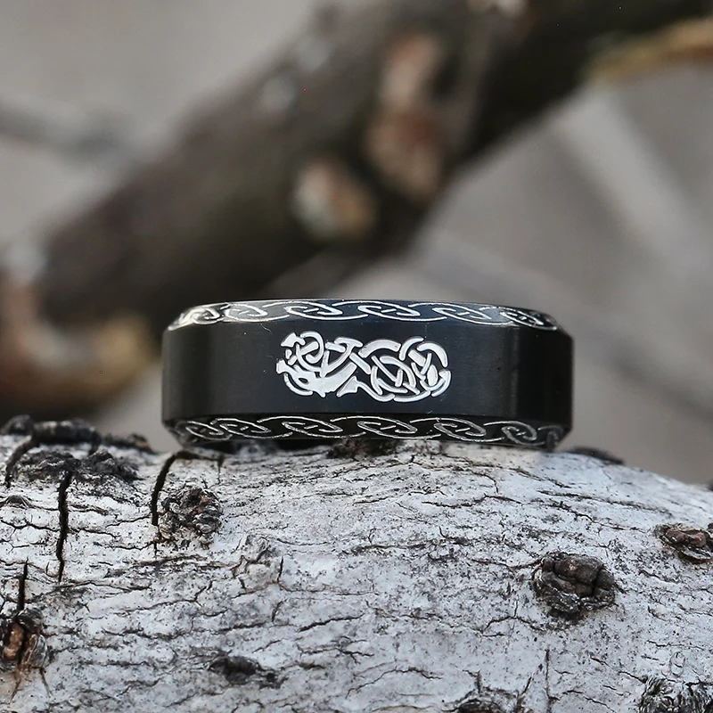 316L Rvs Mode Campers Odin Noorse Viking Amulet Rune Mannen Ring Modus Woorden Retro Sieraden Paar Gift