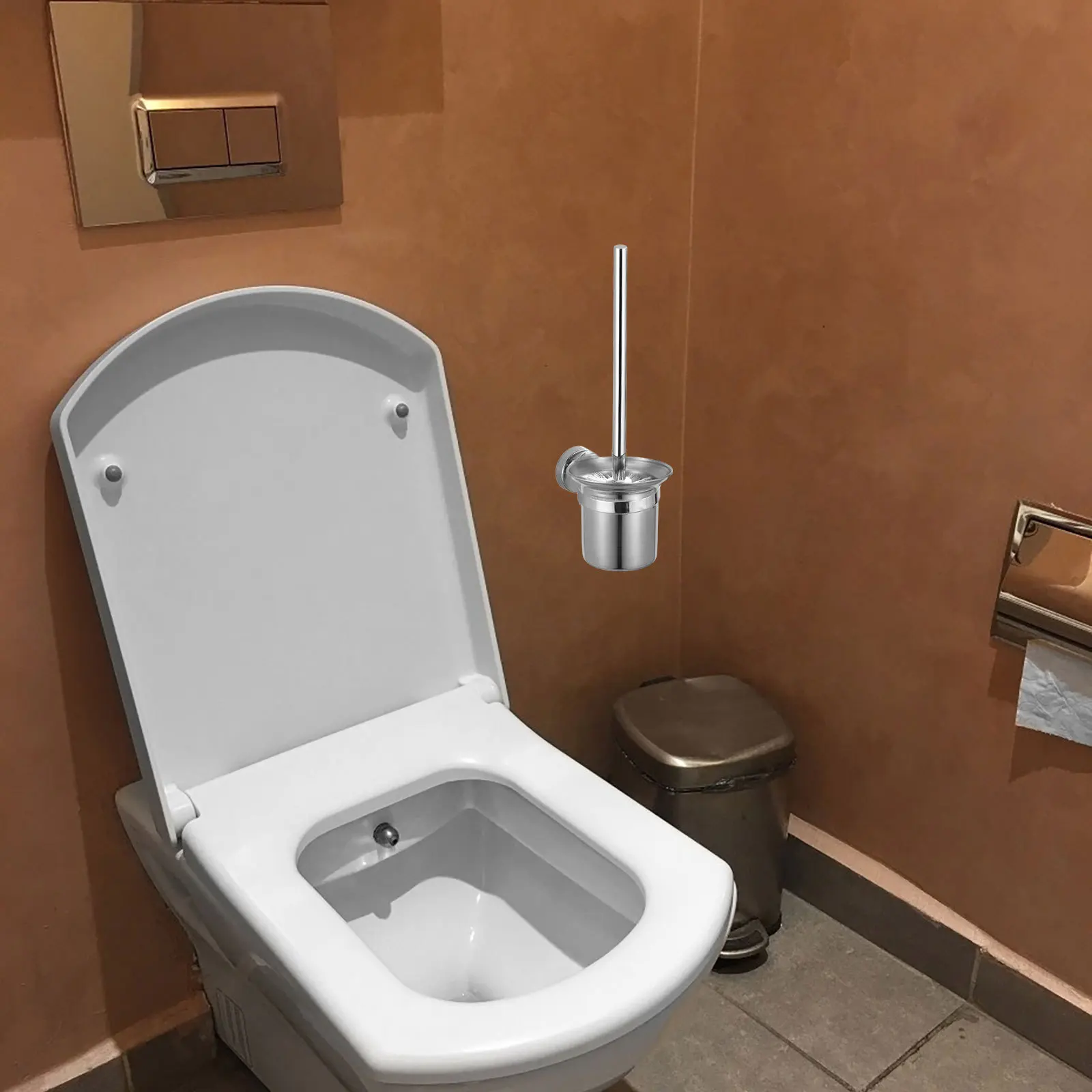 

2Pcs Bathroom Toilet Brush Holder - Heavy Duty Stainless Steel Toilet Cleaning Bowl Cup for Organized Hygienic Bathroom