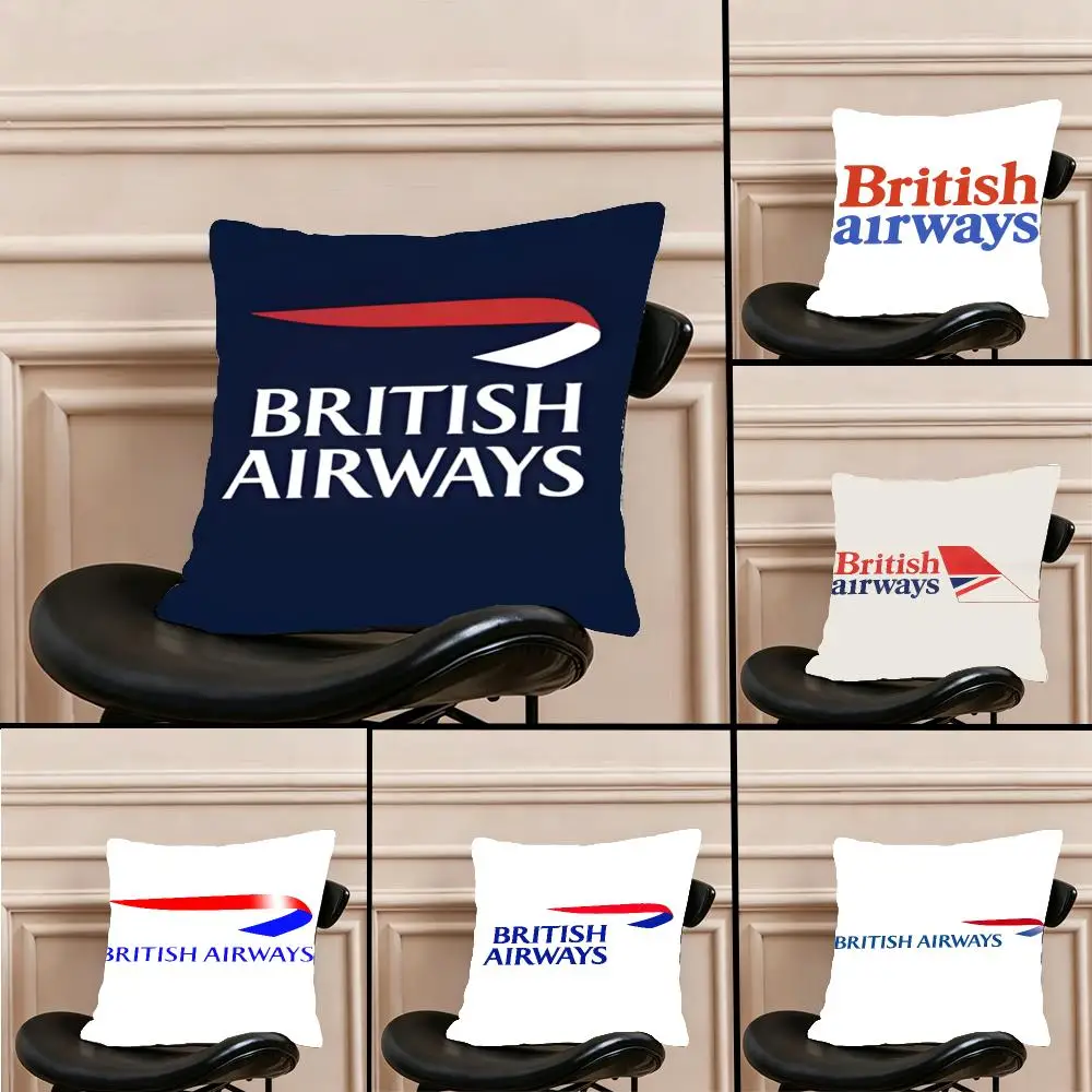 Airline Travel British Airways Cushion Cover Warm coral fleece Cute kawaii plush Kawaii mascot throw