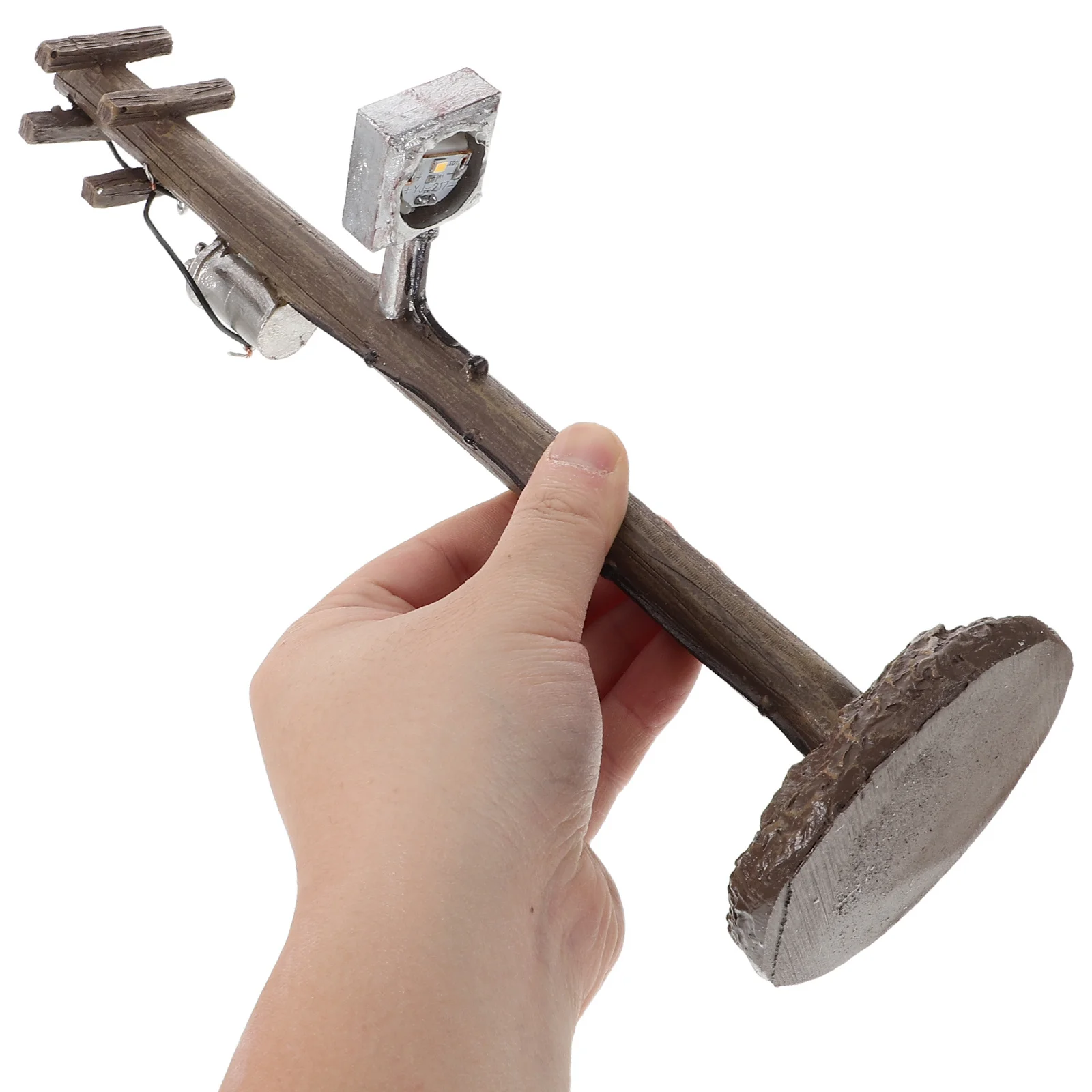 

Streetlight Table Lamp 11x3.14'' Artistic Rustic Resin Base Vintage LED Desk Light for Bedroom Study Nightstand Decor Aesthetic