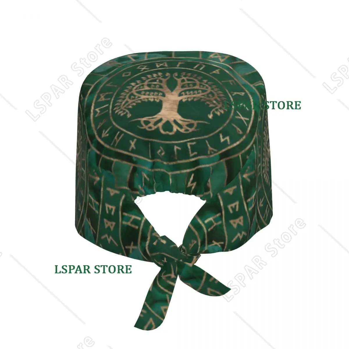 Custom Tree Of Life Medical Staff Scrubs Hat Women Men Viking Norse Yggdrasil and Futhark Doctor Nursing Surgical Cap Scrub Caps