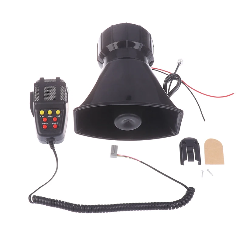 New 1PC 7-Sound Loud Car Warning Alarm Truck Alarm Loudspeaker 12V Siren Air Horn Megaphone Police Firemen Car Horn 110DB